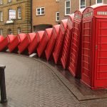 red telephone boxes